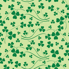 light green seamless pattern - saint patrick vector background