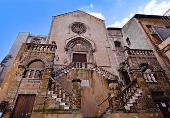 Fototapeta premium Saint Dominic old romanesque church in Taranto old town, Puglia, Italy