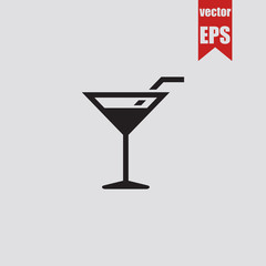 Cocktail icon.Vector illustration.	