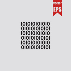 Binary code icon.Vector illustration.
