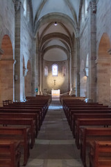 Rosheim France 10-15-2018. Interior of  a church at Rosheim in France