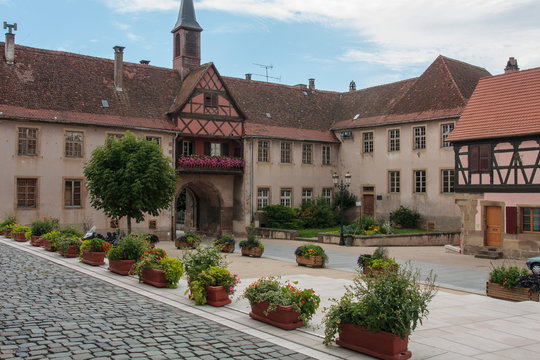 Rosheim France 10-15-2018. Old houses  at Rosheim in France