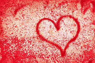 Abstract red heart background. The Concept Of Valentine's Day