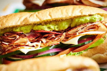 sandwich with ham and cheese