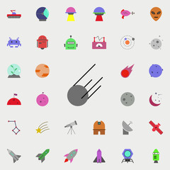 comet colored icon. Colored Space icons universal set for web and mobile