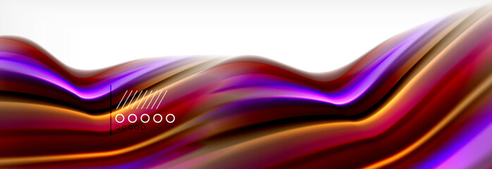 Abstract wave lines liquid fluid rainbow style color stripes background. Artistic illustration for presentation, app wallpaper, banner or poster