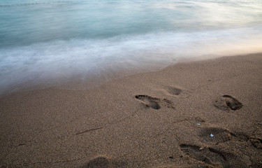Wave on Clear Sand Beach