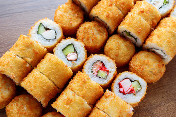 Japanese rolls for menu photos