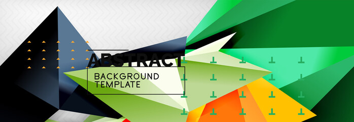 Triangles background techno template