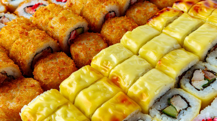 Japanese rolls for menu photos