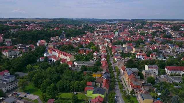Aerial view of Lutherstadt Eisleben, Mansfelder Land, Saxony-Anhalt, Germany