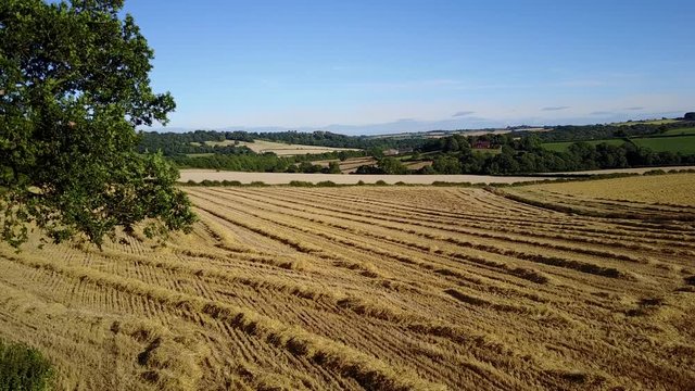 View of farmland leading to Hardwick Hall, Chesterfield, Derbyshire, England, United Kingdom, Europe