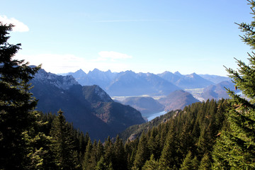 Blick vom Tegelberg in Schwangau Richtung Westen