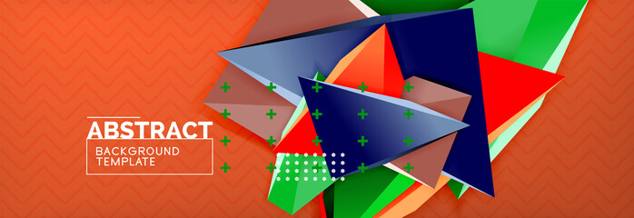 3d triangular vector minimal abstract background design