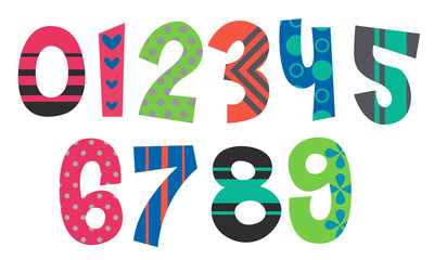 Designer alphabet numbers