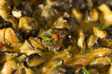 Fried Sea Snails with Chili,Rapane  Sulina,ROMANIA