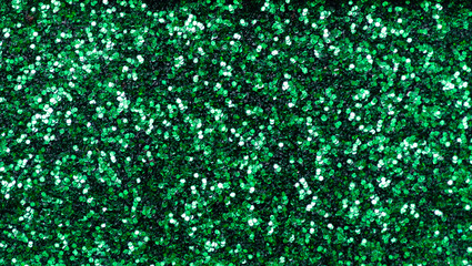 Green sparkles glitter macro background texture shiny sparkle