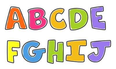Kids Colorful Alphabets Part-1