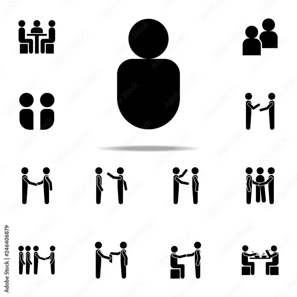 Poster associate icon. conversation icons universal set for web and mobile