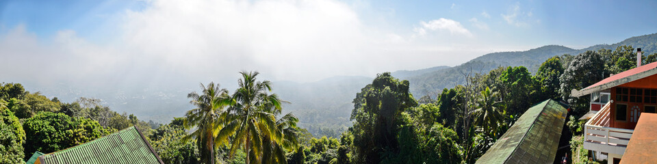 Fototapeta na wymiar Mountain temple panorama 