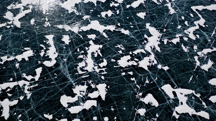 Ice Baikal. Taken from the drone. alkhon island 2019
