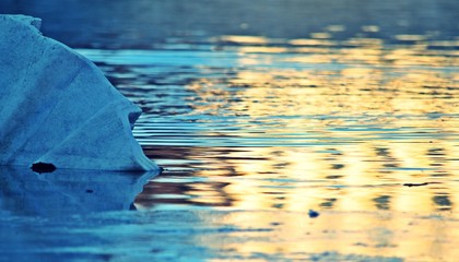 Winter in blau ung gelb