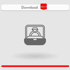 wedding ring vector icon