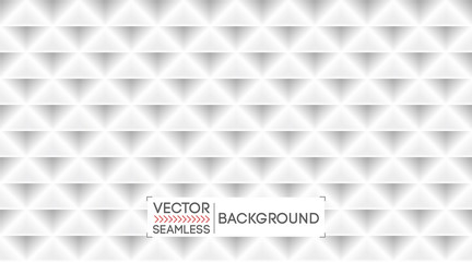 White abstract background pattern texture. Light seamless geometric triangles backdrop. Business banner, poster template .Vector. 