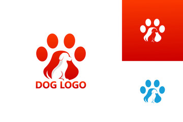 Dog Logo Template Design Vector, Emblem, Design Concept, Creative Symbol, Icon