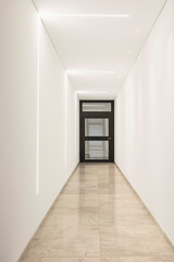 Modern marble corridor of luxury condominium