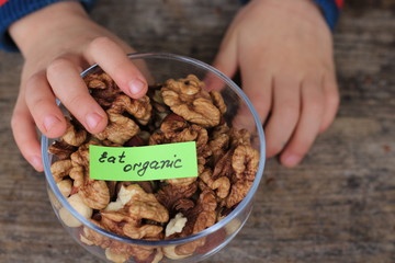 walnuts in the glass