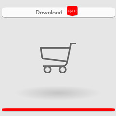 shopping cart vector icon