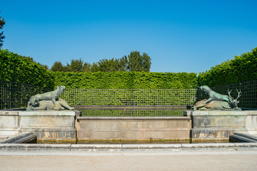 The beautiful garden, fountain of Place of Versailles