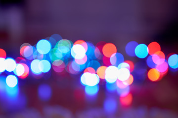 red blue yellow bokeh