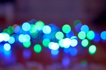 Lights on blue background.