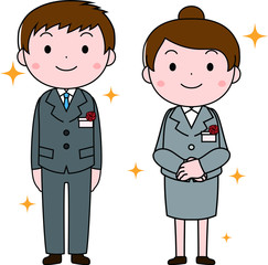 Tall Newly Freshman employees at the inauguration ceremony