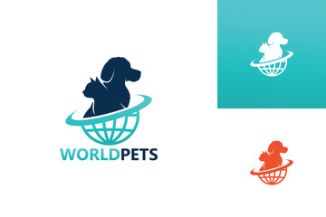 World Pets Logo Template Design Vector, Emblem, Design Concept, Creative Symbol, Icon
