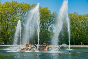 Fototapeta premium The beautiful Apollo Fountain of Place of Versailles