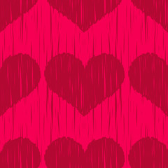 Mosaic of hearts with hatching texture. Valentine's day. Vector illustration. Can be used for wallpaper, textile, invitation card, web page background.