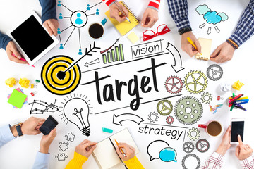 Group of Business People with Business Strategy Concept.