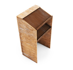 tribune 3D rendering isolated on white background