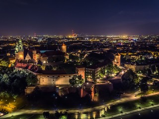 Fototapeta na wymiar Kraków Wawel nocą