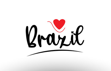 Brazil country text typography logo icon design