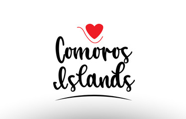 Comoros Islands country text typography logo icon design