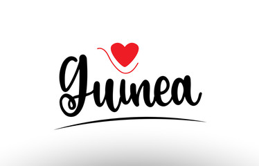 Guinea country text typography logo icon design