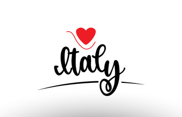 Italy country text typography logo icon design
