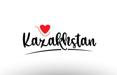 Kazakhstan country text typography logo icon design