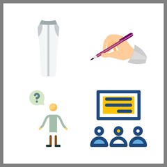 manager icon. write and lecture vector icons in manager set. Use this illustration for manager works.