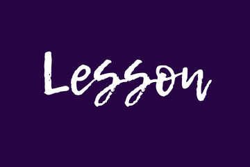 Lesson letter. Cartoon children School poster