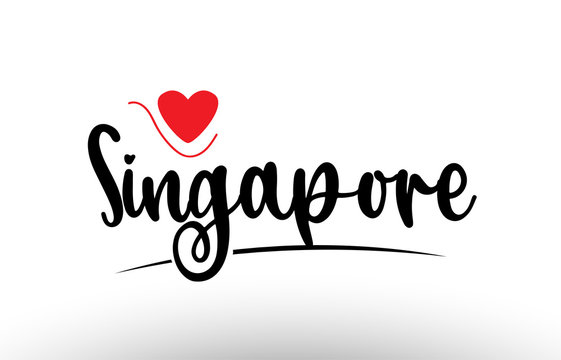 Singapore country text typography logo icon design